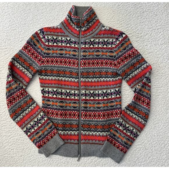Bogner Fire + Ice Fair Isle Sweater Jacket Size XS - Picture 1 of 7
